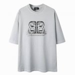 爆款推荐 Balenciaga巴黎世家2025新款双B立体字印花短袖T恤 原版面料高版本高品质 网红明星同款 250G双重高温染色洗水 经典双B立体字体印花工艺