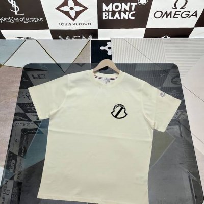 实拍 Nfc芯片感应 Moncler 蒙口 短袖T恤 2025专柜同步发售新款个性简约标识短袖T恤 面料：原版同步300克重双纱100%纯棉 超高质感，丝滑厚实