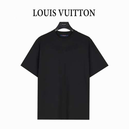 Louis Vuitton 路易威登 25Ss 领口压花浮雕字母Logo短袖T恤 面料采用高克重260G重精梳棉，定制1:1螺纹，面料舒适亲肤无异感， 制定染面