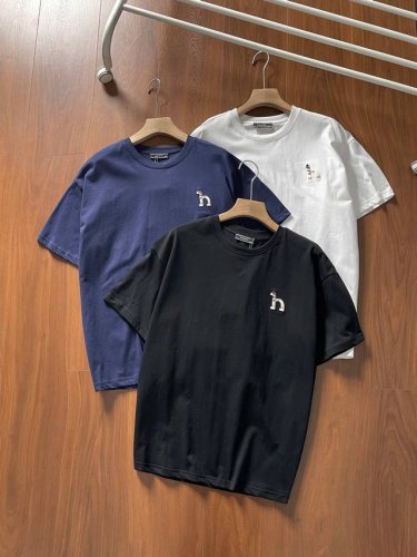 高版本 货号 哈吉斯Hazzys经典款男士25年夏季新款宽松版型棉质 经典小标刺绣款夏季圆领短袖T恤 高品质首选认准品质下单 经典百搭款 全棉220克洗水面料