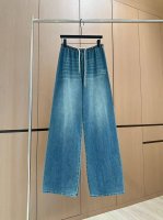 爆款现货 原单品质 设计师｜25新款抽绳渐变色牛仔裤 订制高品质面料质感超赞！ 多次洗水工艺 撞色尽显高级感 视觉盛宴 上身轻盈舒适 四季必入的百搭单品 女神神