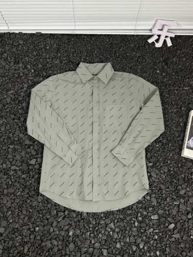 纯原臻品 顶级原版复刻 - 巴黎世家 男女同款25Ss 经典满印弹幕长袖休闲舒适吸汗透气长袖衬衫 男女同款 - 还在为穿搭搭配发愁 巴黎世家Blcg 25Ss经