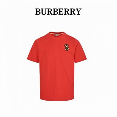 burberry 巴宝莉 25Ss 蛇年限定毛巾绣Logo刺绣短袖 定做布料 印花辅料细节都是采用一比一复刻 采用260G棉质布料32支精双棉纱平纹 无蚀尘毛艺