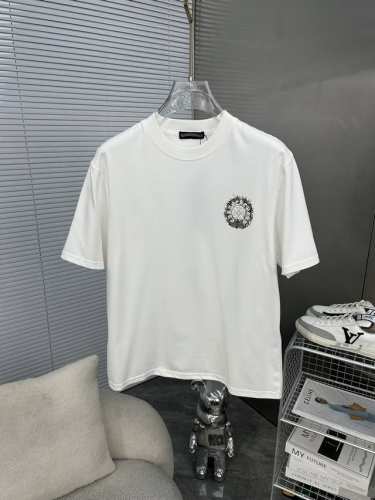 Ch克罗心 2025Ss春夏最新款短袖T恤出货啦 2025新款T恤 高版本专用面料 高克重 260G 纯棉面料 上身舒适不失挺阔 针脚刺绣工艺 数字印花 植绒工