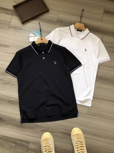 Haz*Ys丨小哈家 25年春夏新款 小标皇冠狗Logo刺绣 撞色男款商务休闲翻领Polo衫. 颜色：白色 藏青. 材质：定织定染珠地棉面料. 辅料：原版三标