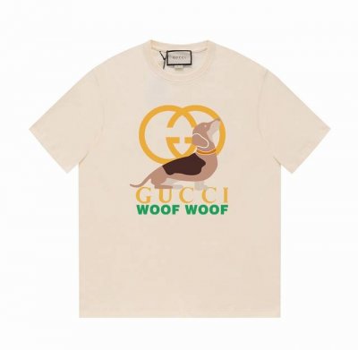 gucci古驰24Ss夏季系列 G家动物&品牌Logo经典系列 -采用双纱纯棉250G 面料颜色定制定染 不缩水不退色 手感舒服 质感超强全套辅料.潮男潮女必备
