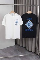 x067 Casablanca 卡萨布兰卡25Ss新款T恤，前后幅彩色图案+Logo印花工艺，品牌Logo经典设计 高度定制260克双纱纯棉面料，面料柔软 时尚