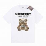 Bu519 Burberry 巴宝莉22Ss经典小熊新款短袖 正品1：1打版 单独开模定制版布 定位订织订染 领口罗纹采用1X1拉架螺纹，字母进口印花工艺，小熊