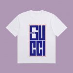 高端品质 Gucci 2025Fall 春夏系列 贪吃蛇Logo短袖T恤 区别普通印花 定织270G32支双纱纯棉面料 宽松版型 男女同款 Size：S M L