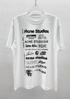 Acne Studios圆领T恤 新款字母印花正反穿短袖T恤，多字体经典字母Logo印花，时髦感超强，定制的300克面料与宽松のS版型裁剪，符合当下的潮流审美，