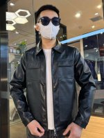 P400 路易威登Lv 官网同款，三标齐全，同步发售！2025Ss新款皮衣男士夹克外套，专柜Logo高品质原单三标齐全高端版本！专柜定制面料 透气舒适度高，细节