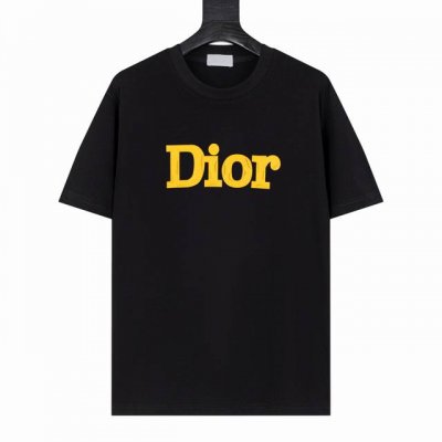 Dior 迪奥25Ss新款短袖，最高版本重工艺印花经典Logo图案，高标准定制，上身非常有型，客供进口高档280克纯棉面料质感非常细腻，细节工艺精湛考究，塑造性
