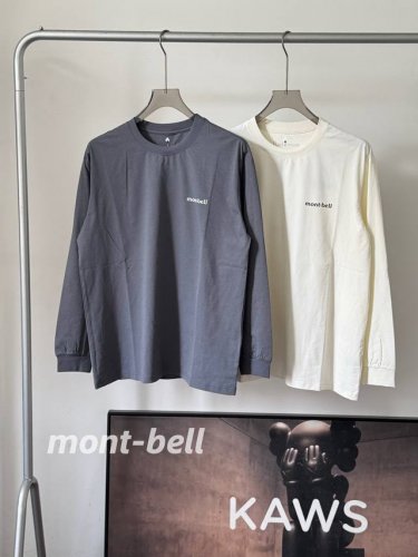 原厂品质 Mont-Bell 蒙特贝尔 美山 基础字母齿圈印花印花 速干长袖T恤 男女同款 来自日本的知名户外品牌Montbell，以精湛工艺和实用设计打造这款