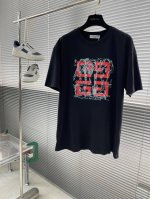 gvc 25年春夏新品4G Logo圆领T 100%纯棉材质，洗后275G，领口采用双针走线，3D立体印花，锁链底拉肩包边，四线密边，一寸13针，高品质做工，1