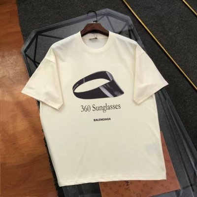 高品质 Balenciaga 巴黎世家 2025印花图案纯棉短袖T恤，定制32支300克同缸染面料 手感非常舒服 春夏最新砖柜同步 Os落肩版型 时尚又个性 超