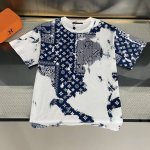 上新 纯原臻品 顶级原版复刻 Lv 路易威登2025Ss水彩满印Logo腰果花全身喷绘圆领短袖Tt恤 原版面料高版本高品质网红明星同款 精致工艺专柜面料300克