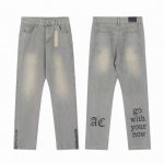 顶级版本 Color：黄泥色 Size：M L Xl Xxl Fog美式高街风水洗黄泥牛仔裤潮牌街头宽松直筒裤脚拉链牛仔裤 -面料定制经过一流的高工艺水洗 质地
