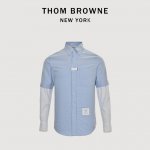 Thom Browne 汤姆布朗Tb 双袖拼色长袖衬衫 面料采用最新型牛津面料 扣子采用天然贝壳扣 自家品牌衬衫工厂p流水线生产针距细密走线整齐 细节决定品质