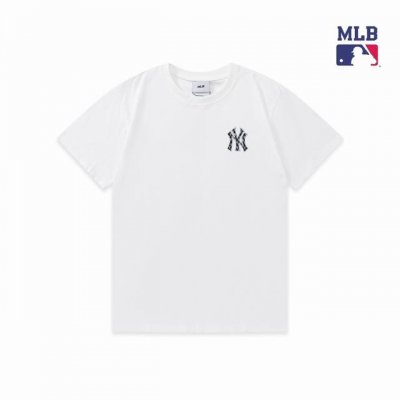 新款上新 Mlb新款短袖，男女同款，胸前Logo精致刺绣，后背印花Logo边缘加上刺绣的点缀，质感超强，简约又不失时尚，上身尽率性自在感，轻松拿捏料子亲肤透气，