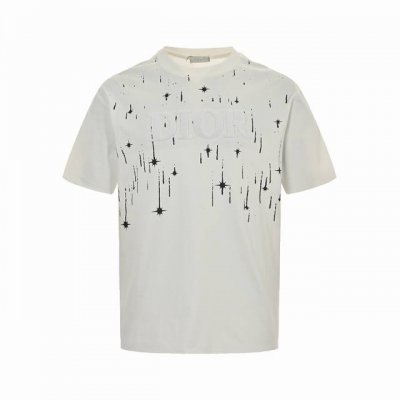 Dior 迪奥 24Ss 牙刷绣字母流星印花短袖 购入原版开发！整衣重工高端牙刷刺绣不起皱！区别于市面通货垃圾版本！面料采用280克重纯棉，定制32支2*2螺纹