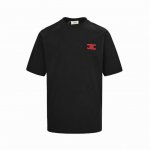 celine 赛琳 25Ss 毛巾绣凯旋门Logo刺绣短袖 定制50支精紧棉纱 活性染色 重固色 爽滑手感面料洗水做预缩 面料做无尘工艺减轻了掉毛和毛灰的情况