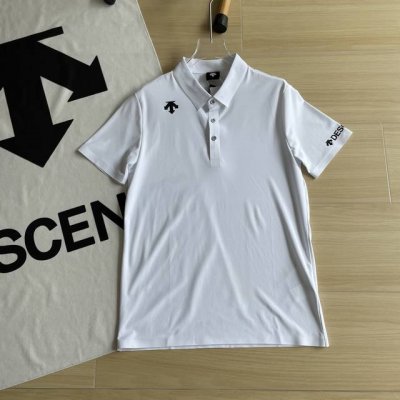 清凉Polodescente 迪桑特 夏季速干清爽顺肤运动休闲翻领短袖Polo衫T恤 适宜春夏穿着的轻薄短袖 高品质运动属性面料制成，触感细腻柔软，轻盈透气，自