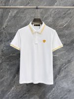 范思哲 2025Ss夏季新款字母Logo男士翻领polo衫 经典商务男款 高端男装的天花板级别的商务男款 简约时尚大气不失优雅 单穿内搭体面过人 品质控 细节控