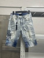 款号Cc874 Amiri Mx1高街牛仔裤修身短裤Fog高街男潮 Amiri 近年来高街成了男装里越来越频繁出现的词 高街风格也就成了大家搭配的重要方向 高街