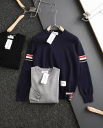 170 原单贸易正品Thom Browne/汤姆布朗Tb双袖色织条纹圆领羊毛衫 专柜官网同步发售，美国贸易公司正品订单！ 采用16针日本丰田横机编造，套口采用四