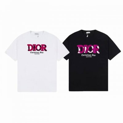 上新款号 D1038 dior 2025春夏新款首发专柜最新款短袖圆领T恤印花 -面料 260G双纱纯棉短袖 配套320G纯棉罗纹 原版面料 官方同款 男女同款