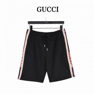 Gucci 古驰 经典侧边织带校服短裤 这款市面版本太多 有的直接拿长裤打版 主唛洗唛定制，侧边Logo织带面料定染 面料定织 侧边织带还原度做到99% 区别市