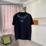 Arc'teryx*始祖鸟 2025春夏新款 个性Logo印花 短袖T恤 定制面料300G 男女同款 尺码：S M L Xl Xxl 五个码 颜色：黑色 白色