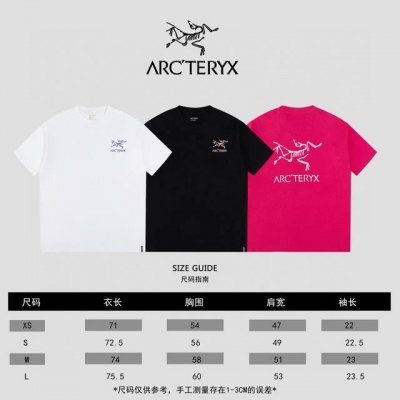 Arc'teryx 始祖鸟春夏新款280克高克重小鸟字母Logo印花短袖T恤-顶级版本 始祖鸟字母Logo印花，高端32S双纱280克面料重磅面料，定制拉架罗纹