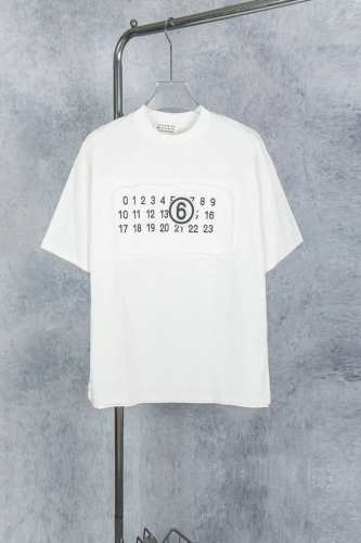 款号 M007# maison Martin Margiela 梅森马吉拉25Ss 贴布激光印花短袖T恤 yb一比一开发 100%棉 采用订色订染毛圈纯棉衣面