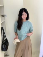 P150全羊毛麻花绣标加厚短袖