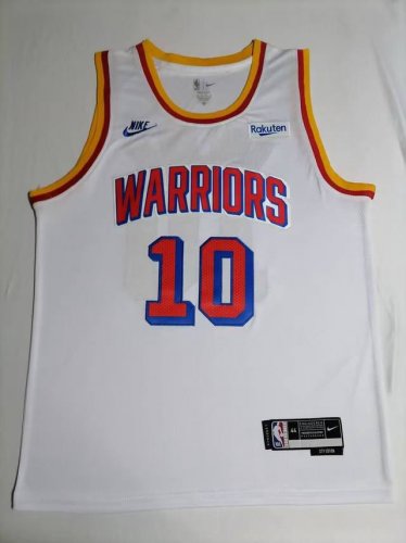 款号S10 顶级刺绣版本带赞助表 吉米巴特勒Icon Edition 25赛季城市版球衣Nike Nba勇士队10号刺绣球衣 颜色：复古白 尺码：S M L X