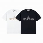 款号：G2182 2025 Stone Lsland 石头岛破旧Logo印花短袖T恤 原版打造 细节高控 -采用260克精梳棉双纱 手感柔软舒适 吸汗透气. -