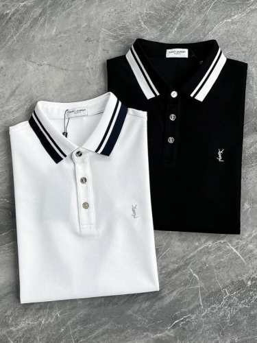 新品 高端洋行出品，2025春夏新款Sai*T Lau*Ent 刺绣标识男士商务休闲翻领Polo衫短袖T恤！经典的翻领折角下的慵懒基因.裁剪工艺从未停止.商务通