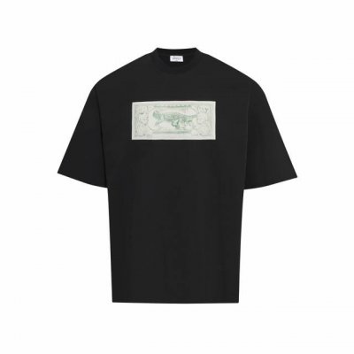款号 Of47 顶级版本 off-White新品爆款Ow25Ss 使钱巨鳄 钞票图案短袖T恤 oversize版型 最大码可穿到220斤左右 胖子也可以大胆入手
