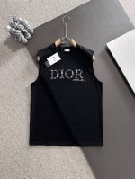 dior迪奥* 市场独家品质 爆款 2025夏款背心上新 原高版本 迪奥 面料采用340克高密度定制棉 不变形 不缩水 立体垂感爆表 工艺介绍：前幅采用重工牛仔