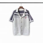 套装不拆 casablanca 25年春夏新款拼色条编织针织短袖套装 颜色 灰 码数:M L Xl Xxl