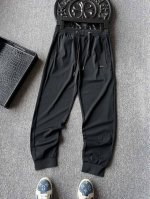 主推 专柜顶级货！ 人气爆款！Gucci 古驰双G彩标专柜新品冰氧蚕丝长裤！恒隆在售万元级，款号：3666 古驰家今年新品冰氧天丝面料，内外层做了液氨工艺处理，