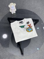 顶级版本 区别通货 25Ss路易威登 小飞机针织圆领短袖Lv官网Zp同步新款针织面料采用仿羊绒精品针织毛线面料同缸定织定染原版面料 进口机器缝制多彩小飞机图标拼