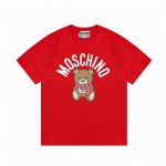 p100（隔天到） moschino 莫斯奇诺 2025新款 围巾熊字母Logo 男女同款 短袖T恤 ·定制300克100％双纱纯棉面料 ·定染32支双股螺纹