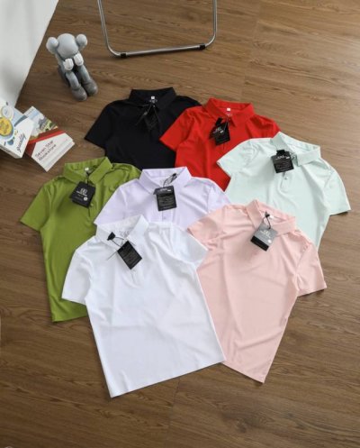 品牌：可隆 Kolon Sport 尺码：M-L-Xl-Xxl 颜色：黑色-白色- 浅绿色-粉色-果绿色-紫色-红色 类型：女士户外速干无痕翻领polo衫 材质