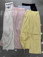 Miumiu-新款 腰面蕾丝休闲裤 夏季薄款面料 裤脚可收缩两穿 版型正 颜色漂亮上身绝了 五色 Smlxl