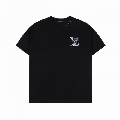 Louis Vuitton 路易威登 25Ss 领口三花胸口滑雪Logo刺绣短袖T恤 面料采用高克重280G重精梳棉，定制1:1螺纹，面料舒适亲肤无异感， 制定