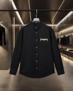 Balenciaga 巴黎 胸前荧光Logo字母刺绣长袖宽松版型衬衫 2025Ss官网新款长袖 衬衫 衬衣，精美绣花Logo 高端版本，专柜定制面料 透气舒适度