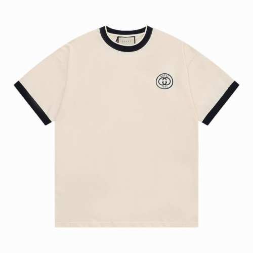 Gucci 古驰 巴黎世家联名拼接刺绣 标识精致升级，灵感源自八十年代复古印花 原版面料 官方同款 短袖T恤 定制260克同缸染面料 手感非常舒服 春夏最新砖柜