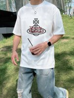 西太后 2025春夏新品 三标齐全 胸前立体印花滴胶植绒工艺 丝光棉短袖T恤 好货不用过多介绍 看细节 专柜码数：M-Xxxl 175 140建议L